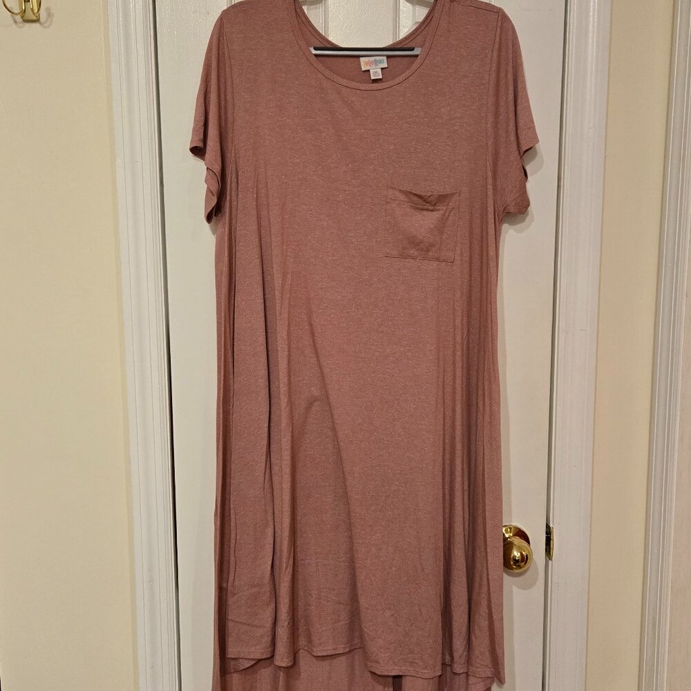 LuLaRoe rose pink Carly dress - 2XL